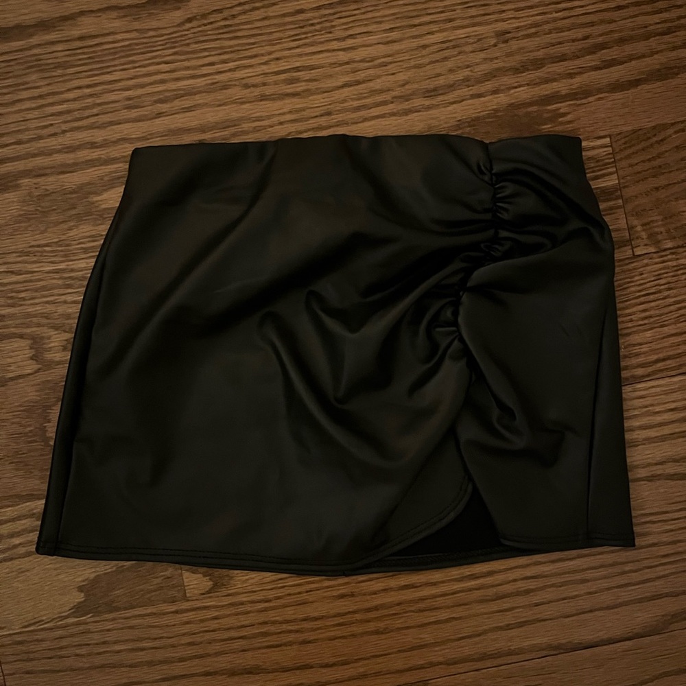 Black mini skirt